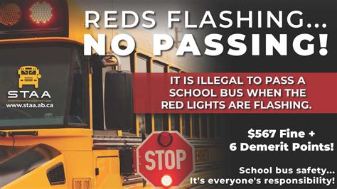 No passing when school bus red lights are flashing! – John Maland High School