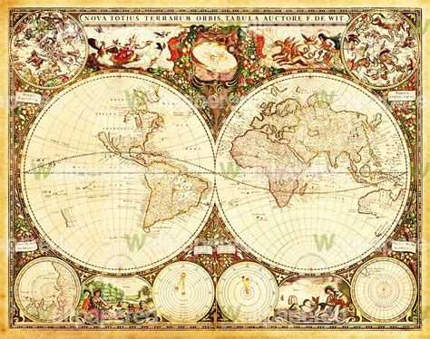 Antique World Map Wallpaper - WallpaperSafari