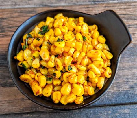Masala Corn Recipe | Spicy Buttered Sweet Corn | VegeCravings
