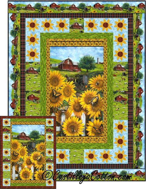 Sunflower Panel Quilt Pattern