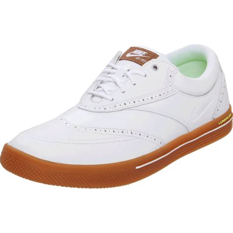 Nike Nike Golf Mens Nike Lunar Swingtip Leather Golf Shoe in White for Men (white/gum medium ...