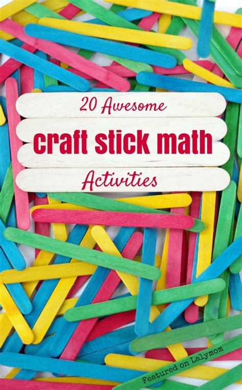 20 Fun Math Activities Using Craft Sticks - LalyMom