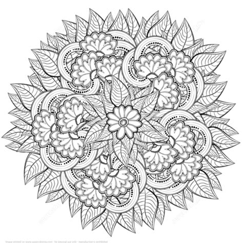 Abstract Flowers Zentangle coloring page | Free Printable Coloring Pages