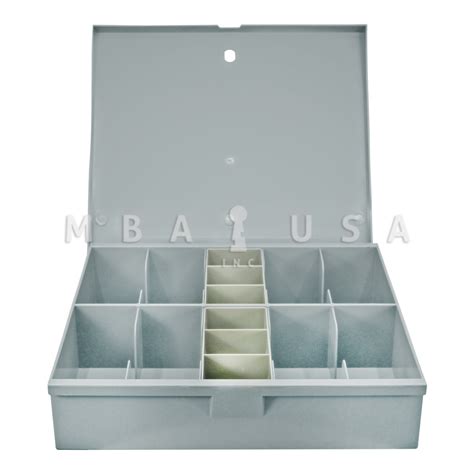 10-Compartment Cash Tray Kit w/ Locking Lid & 2 Coin Scoops - MBA USA, Inc.