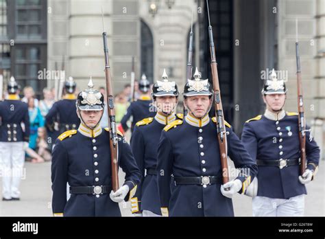 Change of the Guards Parade Royal Palace Stockholm Sweden Stock Photo ...