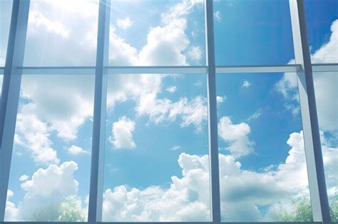 Premium AI Image | A window with clouds in the sky