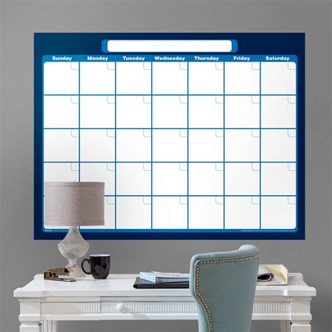 Fathead Dry Erase: One Month Calendar (Navy / Royal Blue) - Giant ...