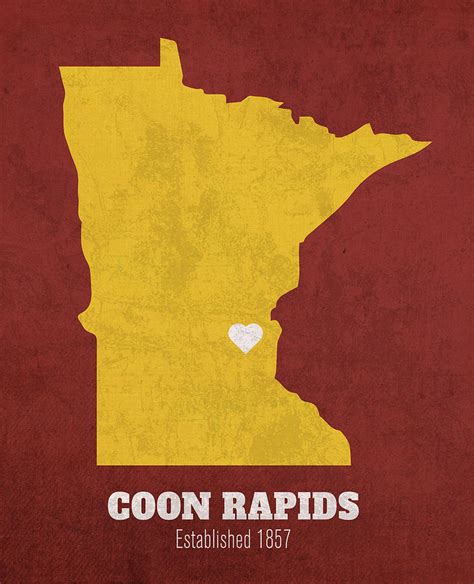 Coon Rapids Minnesota City Map Founded 1857 University of Minnesota ...