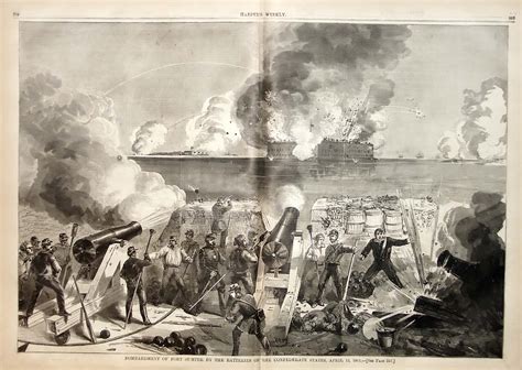 First Shot of Civil War fired at Fort Sumter in Charleston SC
