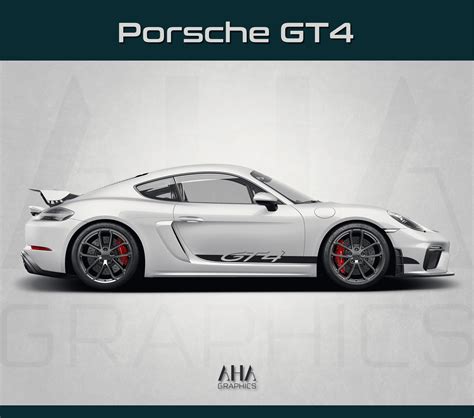 Side Stripes Decals for Porsche 718 Cayman GT4 – AHA Graphics