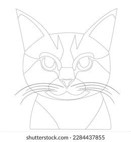 Beautiful Cat Line Art Cat Line Stock Vector (Royalty Free) 2284437855 ...