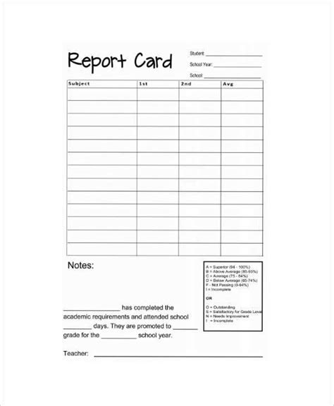 36 How To Create Homeschool Report Card Template Elementary in Word for Homeschool Report Card ...