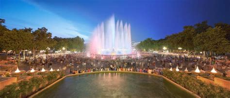 Night View of Magic Fountain in Barcelona Editorial Photo - Image of famous, european: 43756136