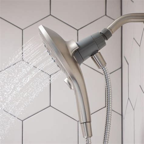 MOEN Attract with Magnetix 6-Spray 5.5 in. Single Wall Mount Handheld Adjustable Shower Head in ...