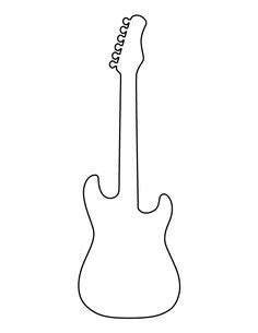 Electric Guitar Drawing Outline