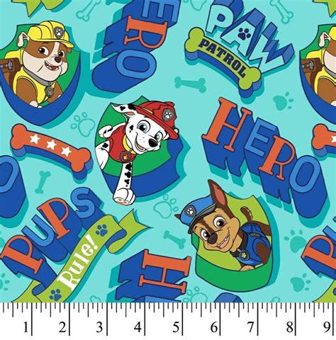 Paw Patrol Fabric 100% Cotton Fabric by the Yard Choose Your - Etsy