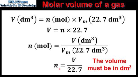 1.3 Molar volume of a gas - YouTube