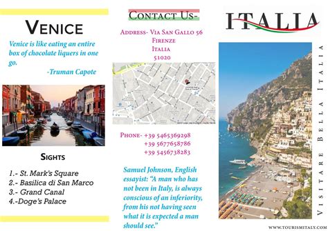 Pamphlet for Italy Tourism by Shivam Mahaur - Issuu