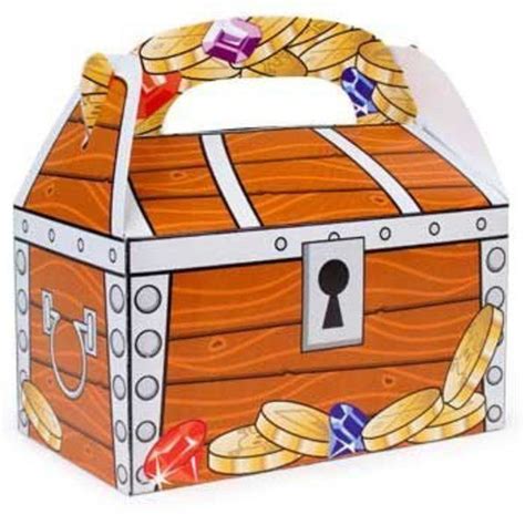 Treasure Chest Favor Box (12-pack) (With images) | Cheap party decorations, Pirate themed ...