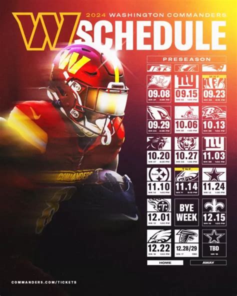 Washington Commanders Schedule 2024 Printable Schedule - Trixy Hermione