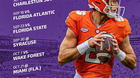 2023 Clemson Tigers Football Schedule: Download Smartphone Wallpaper