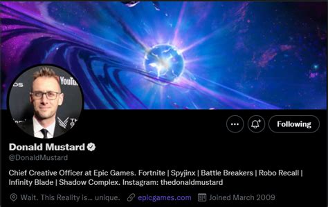 Epic Games Chief Creative Officer Donald Mustard Reveals New Fortnite ...