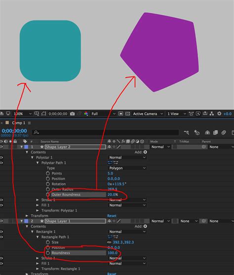 shapes - Easily round corners in After Effects - Graphic Design Stack Exchange