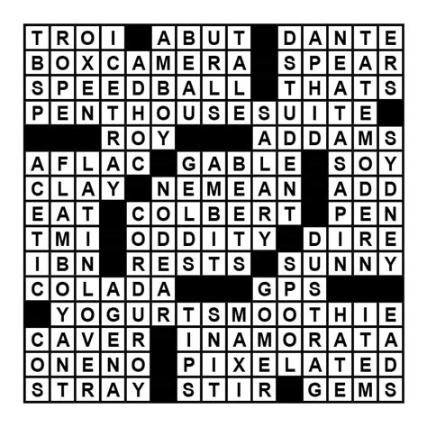 Answers to March 15, 2018 NYT Crossword Puzzle – Milford-Orange Times