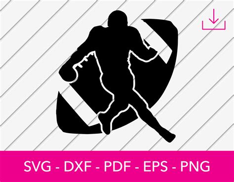 Football SVG Football Player SVG Football Silhouette & Cricut Cut File Football cut file ...