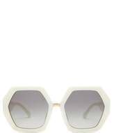White Frame Sunglasses - ShopStyle