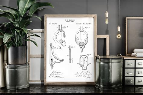 Urinal Bowl 1893 Vintage Patent Poster Graphic by Antique Pixls ...