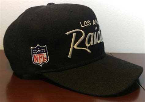 NWA VINTAGE RAIDERS HAT WOOL LOS ANGELES ALL BLACK PROLINE SCRIPT ...