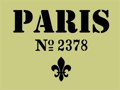 STENCIL Vintage Paris Sign 10 x 13