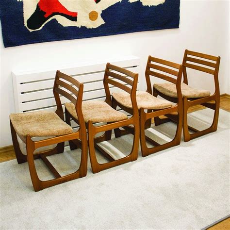 Danish range dining chairs made of teak by Portwood, UK 1960s | #76910