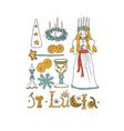 Border made with saint lucia national colors Vector Image