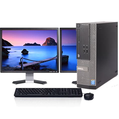 Buy Restored Dell Dual Monitor Desktop Computer Intel i5 3.1GHz 8GB ...