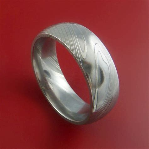 Damascus Steel Ring Wedding Band Genuine Craftsmanship – Stonebrook Jewelry