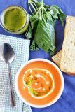 The Best Creamy Tomato Basil Bisque Recipe with Homemade Basil Oil | Foodal