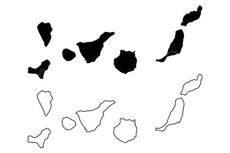Canary Islands Map Vector Icon Silhouette Palma Vector, Icon, Silhouette, Palma PNG and Vector ...