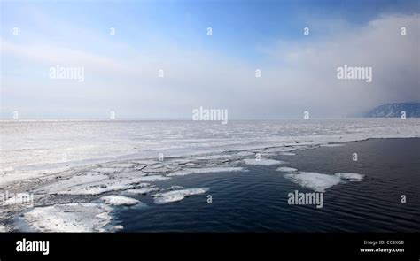 Lake Baikal. Winter Stock Photo - Alamy