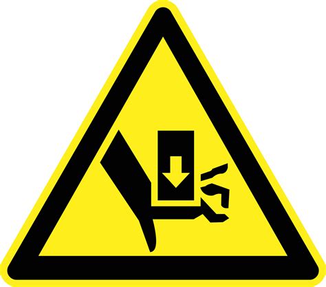 Clipart - Crush Hazard Warning Sign