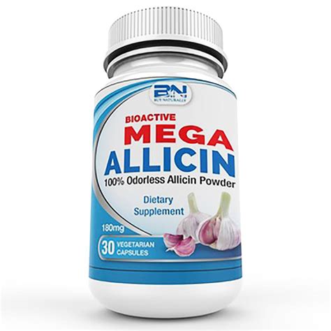 Mega Allicin 100% Allicin from Premium Garlic Made from a Patented and Proprietary Process ...