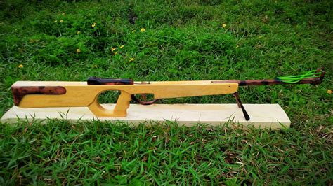 Wooden sniper rifle | Amazing slingshot power | DIY - YouTube