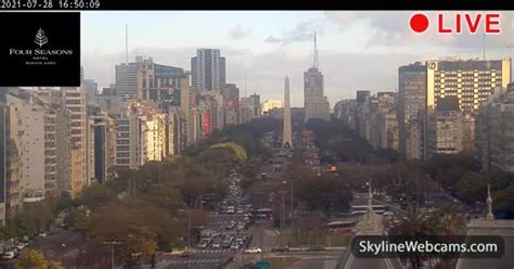 【LIVE】 Webcam Buenos Aires - 9 de Julio Avenue | SkylineWebcams