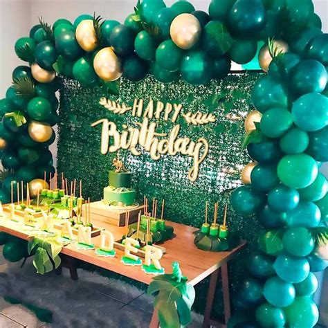 Birthday Party needs Balloon Jungle Party Balloon Arch Green Balloon ...