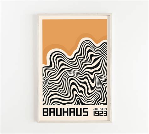 an abstract poster with the words bauhaus on it in black and white