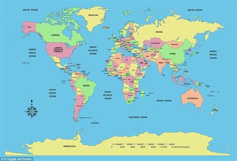 a map of the world with all countries and major cities on one side ...