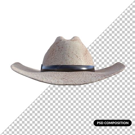 Premium PSD | Stetson hat vintage isolated 3d rendering