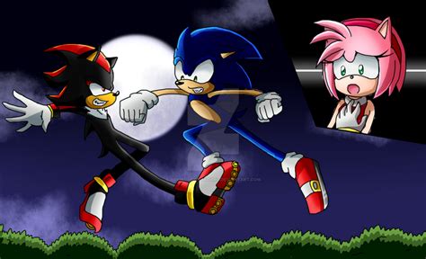 Sonic VS Shadow by AdriKoneko-Mizuiro on DeviantArt