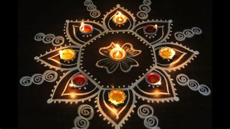 diwali kolam with dots - DivineInfoGuru.com